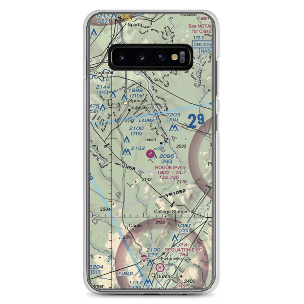 Hogue Airport (TN85) VFR Sectional Samsung Case Samsung Galaxy S10+ model shown