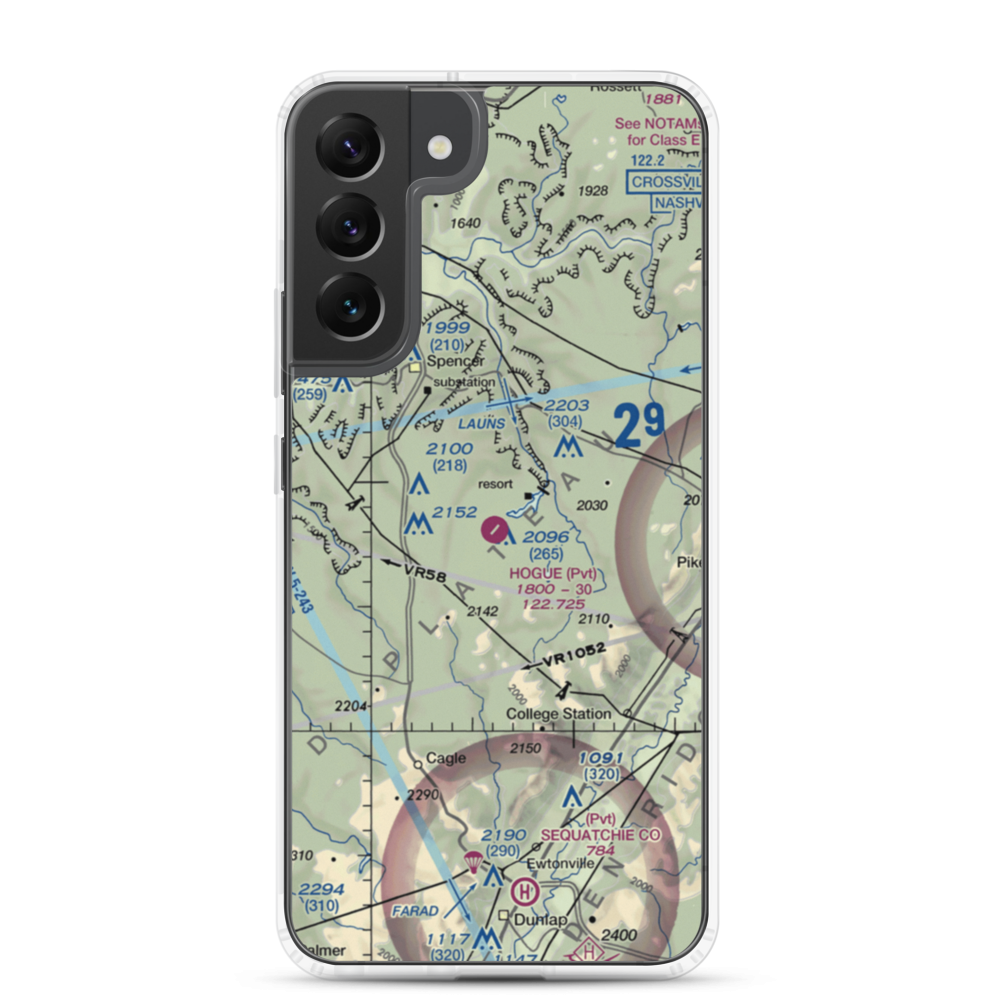 Hogue Airport (TN85) VFR Sectional Samsung Case Samsung Galaxy S22 Plus model shown