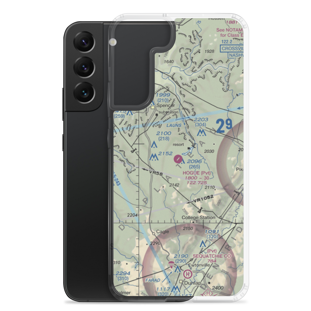 Hogue Airport (TN85) VFR Sectional Samsung Case Samsung Galaxy S22 Plus model shown