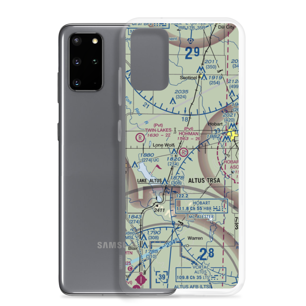 Hohman Airport (1OK5) VFR Sectional Samsung Case Samsung Galaxy S20 Plus model shown