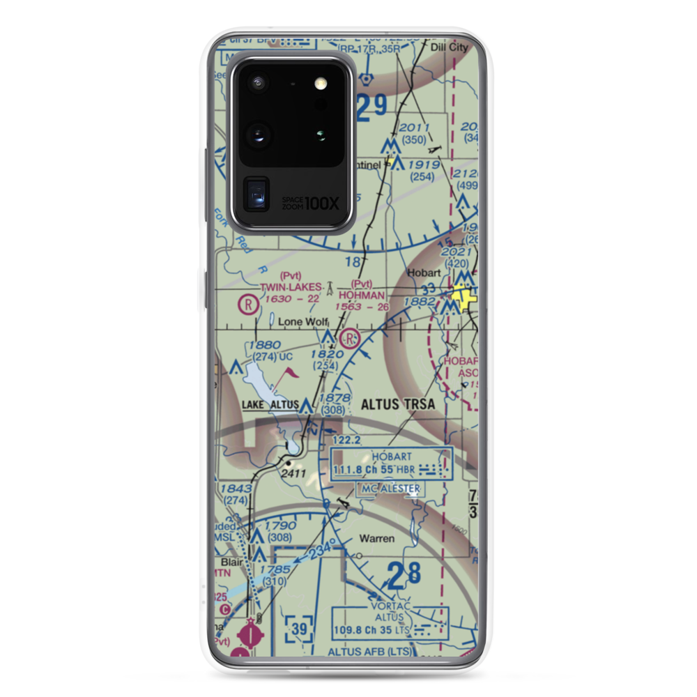 Hohman Airport (1OK5) VFR Sectional Samsung Case Samsung Galaxy S20 Ultra model shown