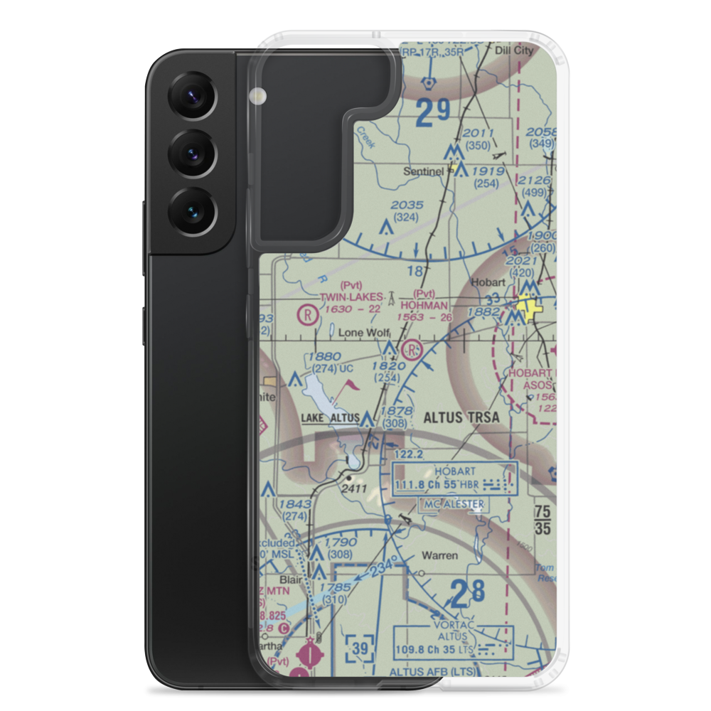Hohman Airport (1OK5) VFR Sectional Samsung Case Samsung Galaxy S22 Plus model shown