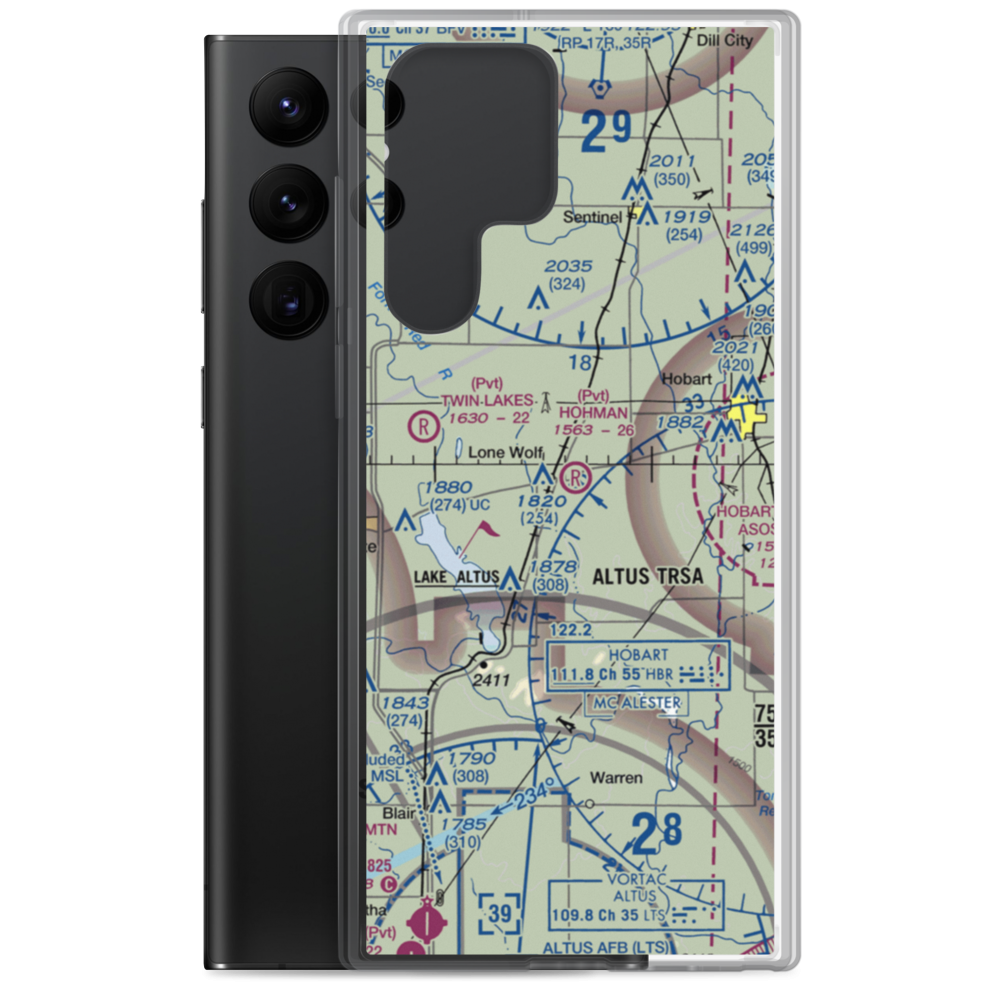 Hohman Airport (1OK5) VFR Sectional Samsung Case Samsung Galaxy S22 Ultra model shown