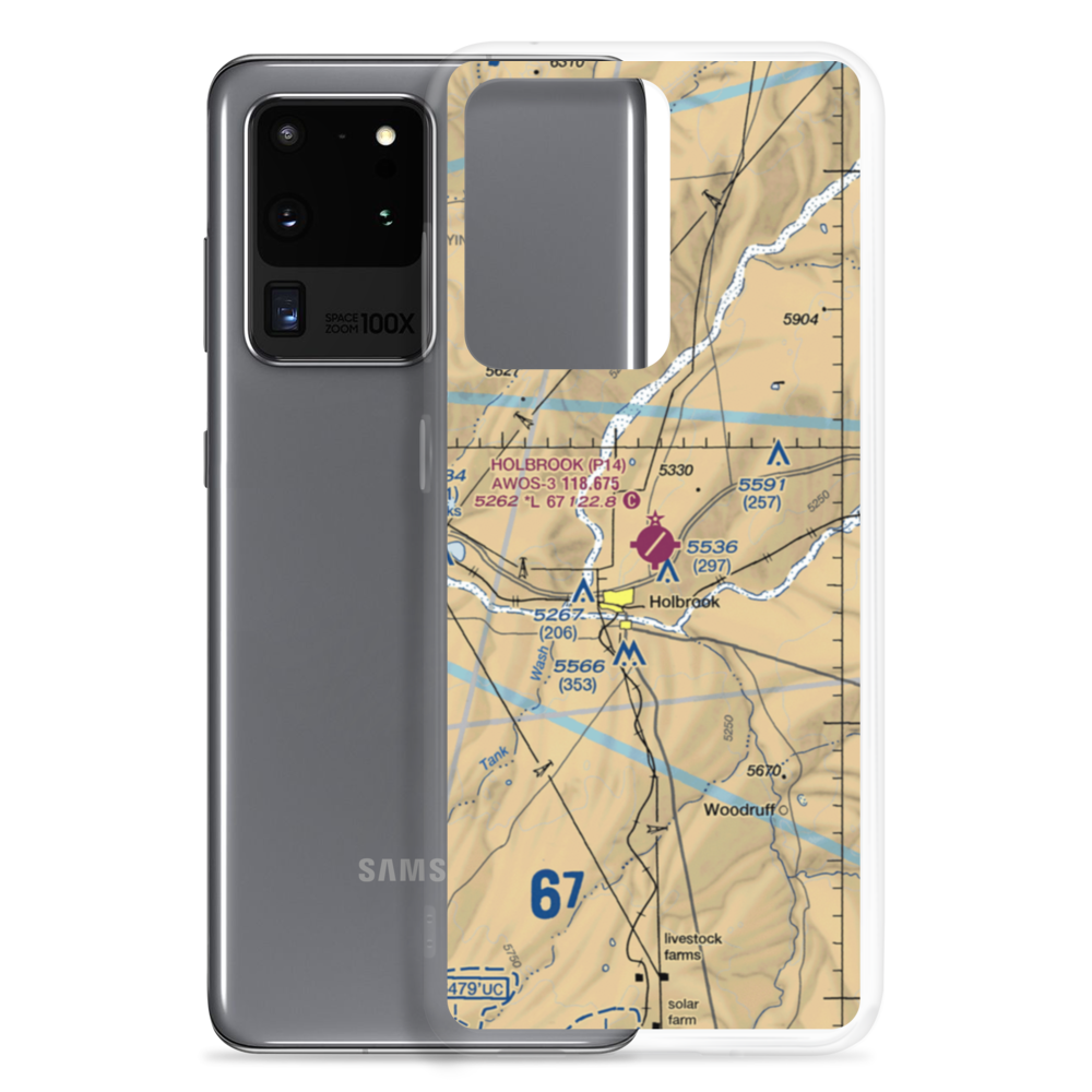 Holbrook Municipal Airport (P14) VFR Sectional Samsung Case Samsung Galaxy S20 Ultra model shown