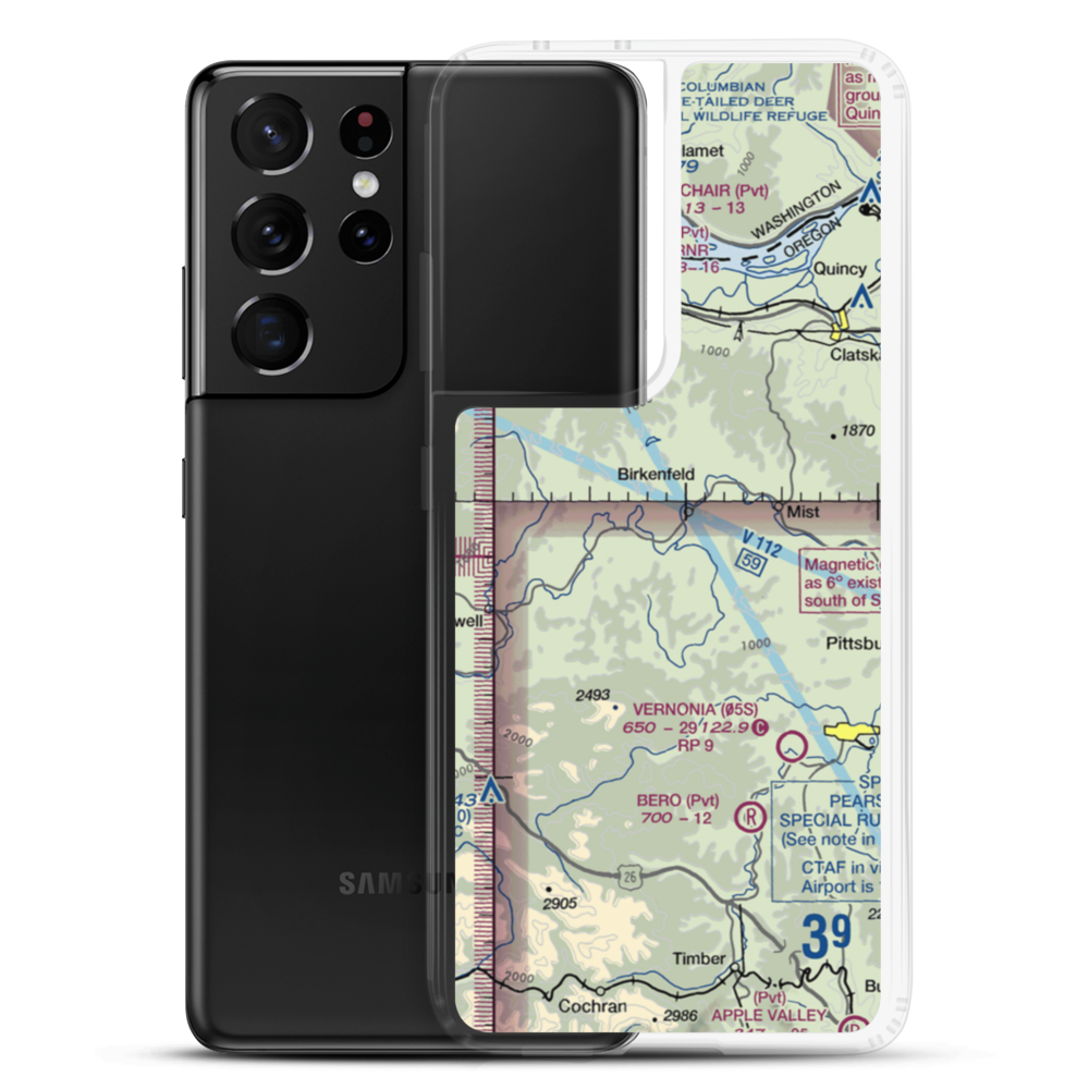 Holce & Oblack Airport (6OR8) VFR Sectional Samsung Case Samsung Galaxy S21 Ultra model shown