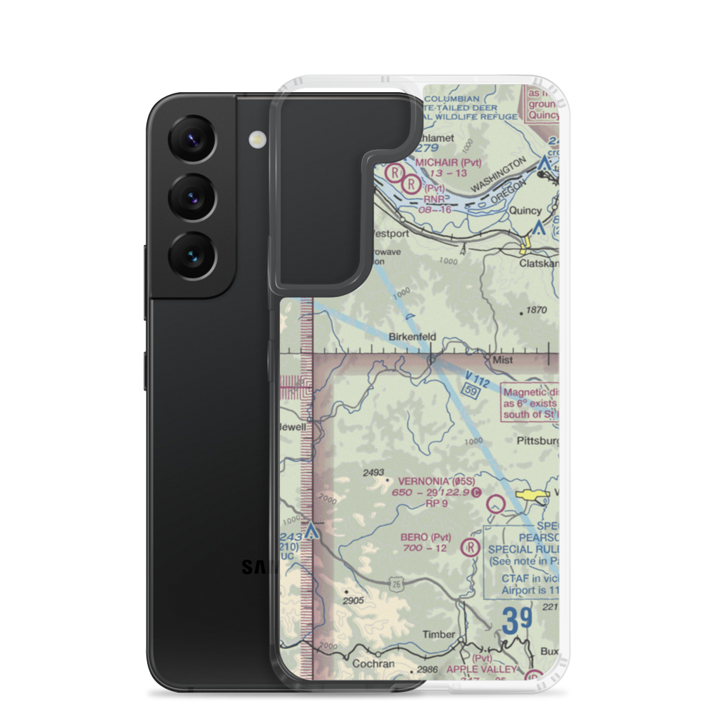 Holce & Oblack Airport (6OR8) VFR Sectional Samsung Case Samsung Galaxy S22 model shown