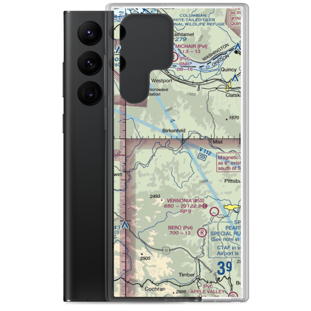 Holce & Oblack Airport (6OR8) VFR Sectional Samsung Case Samsung Galaxy S22 Ultra model shown