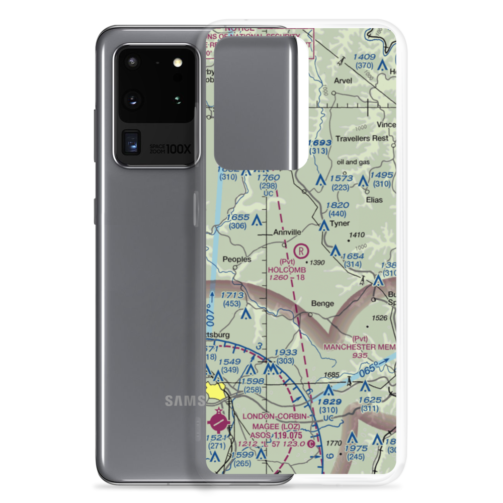 Holcomb Field (1KT9) VFR Sectional Samsung Case Samsung Galaxy S20 Ultra model shown
