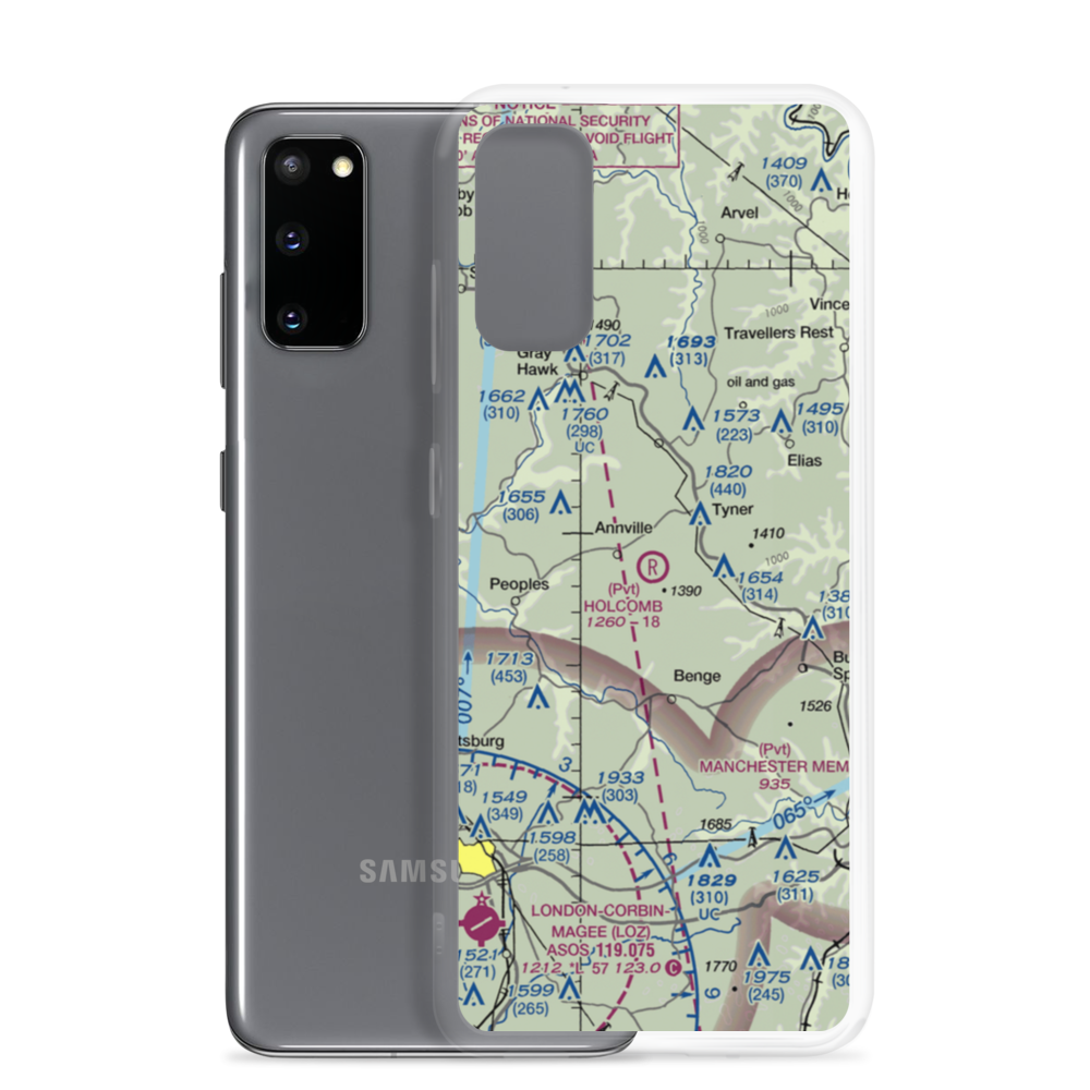 Holcomb Field (1KT9) VFR Sectional Samsung Case Samsung Galaxy S20 model shown