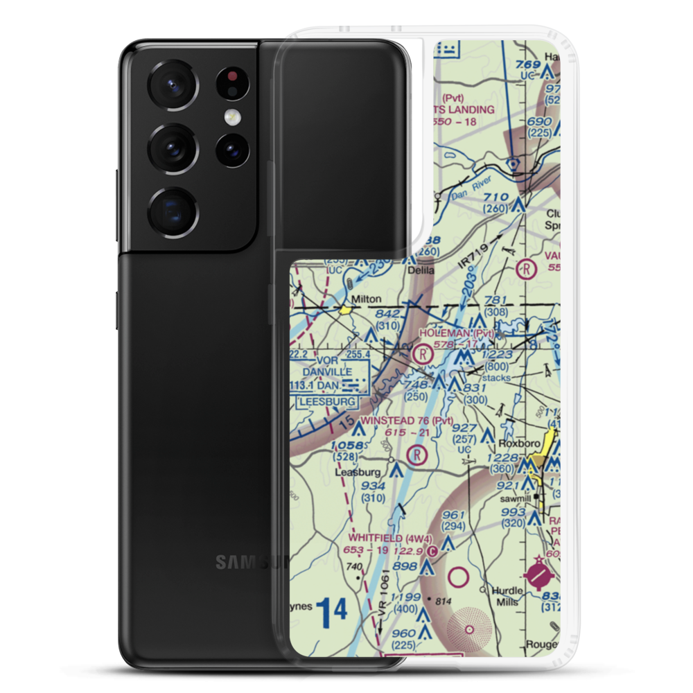 Holeman Field (NC40) VFR Sectional Samsung Case Samsung Galaxy S21 Ultra model shown