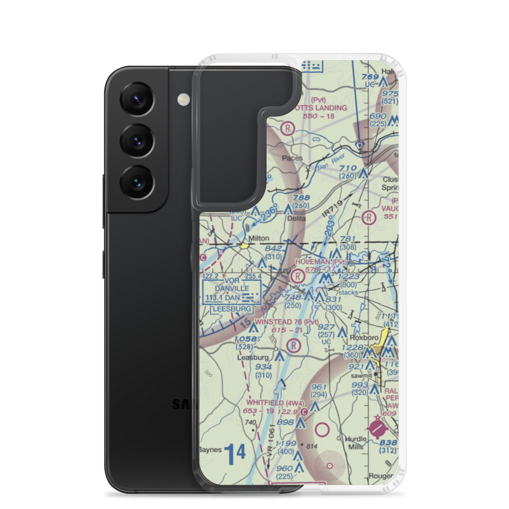 Holeman Field (NC40) VFR Sectional Samsung Case Samsung Galaxy S22 model shown