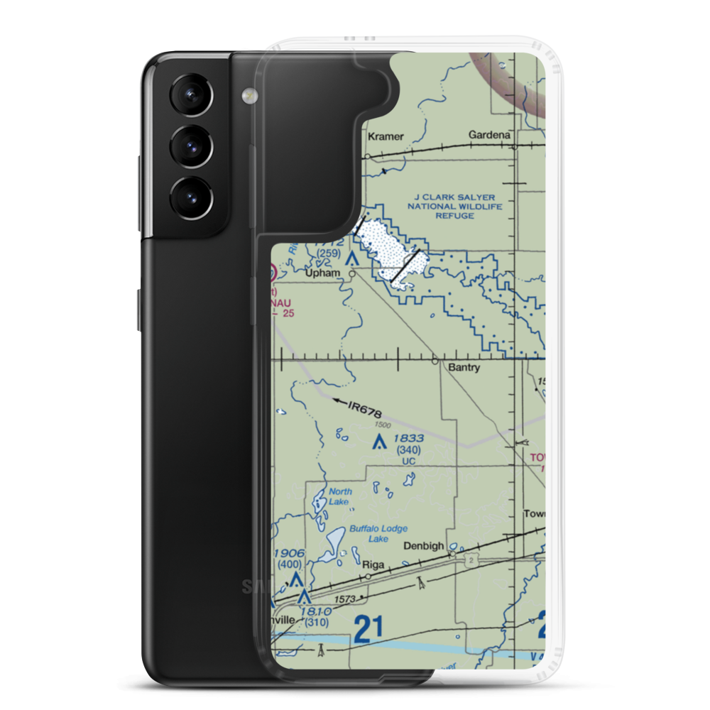 Holen Aerial Spray Airstrip (NA25) VFR Sectional Samsung Case Samsung Galaxy S21 Plus model shown