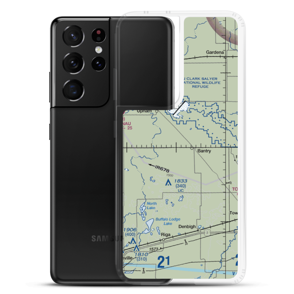 Holen Aerial Spray Airstrip (NA25) VFR Sectional Samsung Case Samsung Galaxy S21 Ultra model shown