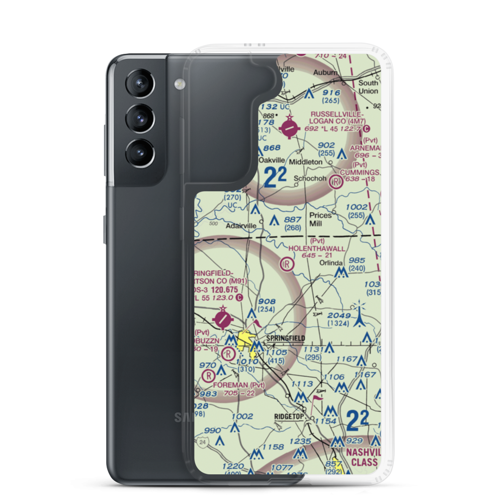 Holenthawall Airport (3TN9) VFR Sectional Samsung Case Samsung Galaxy S21 model shown