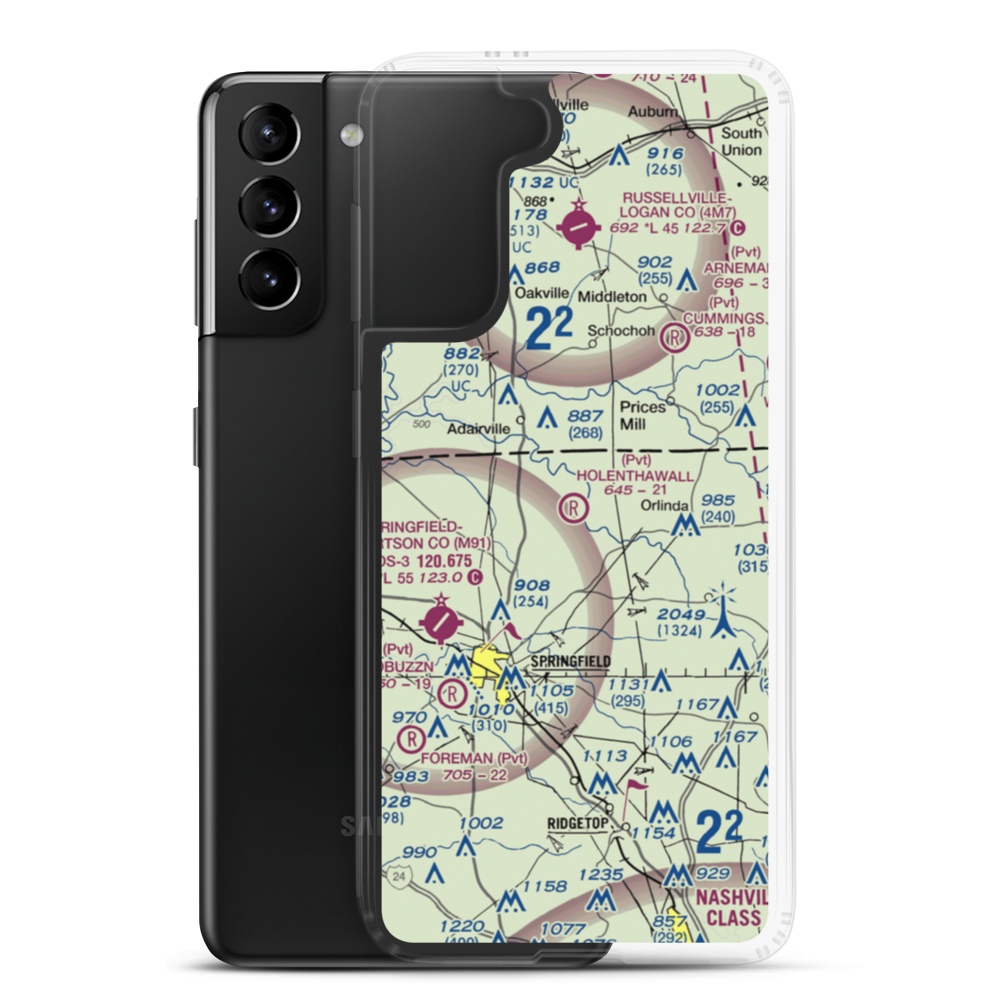 Holenthawall Airport (3TN9) VFR Sectional Samsung Case Samsung Galaxy S21 Plus model shown
