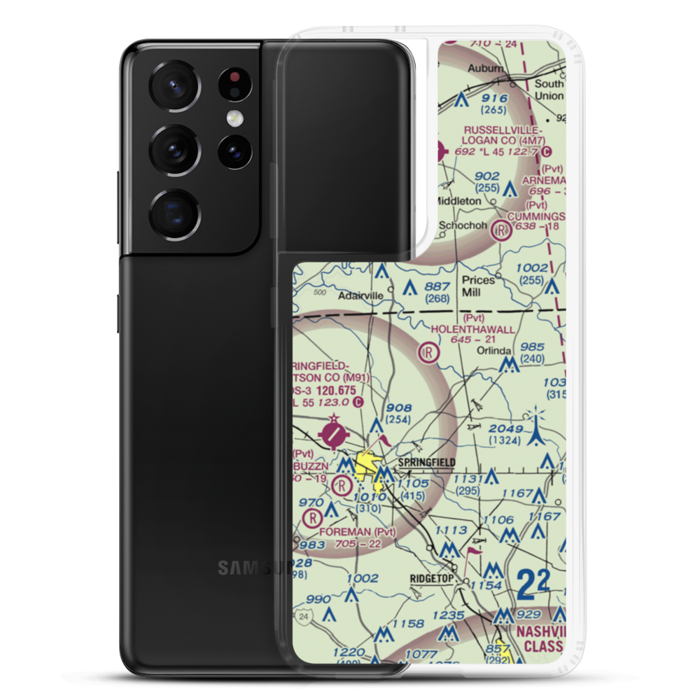 Holenthawall Airport (3TN9) VFR Sectional Samsung Case Samsung Galaxy S21 Ultra model shown