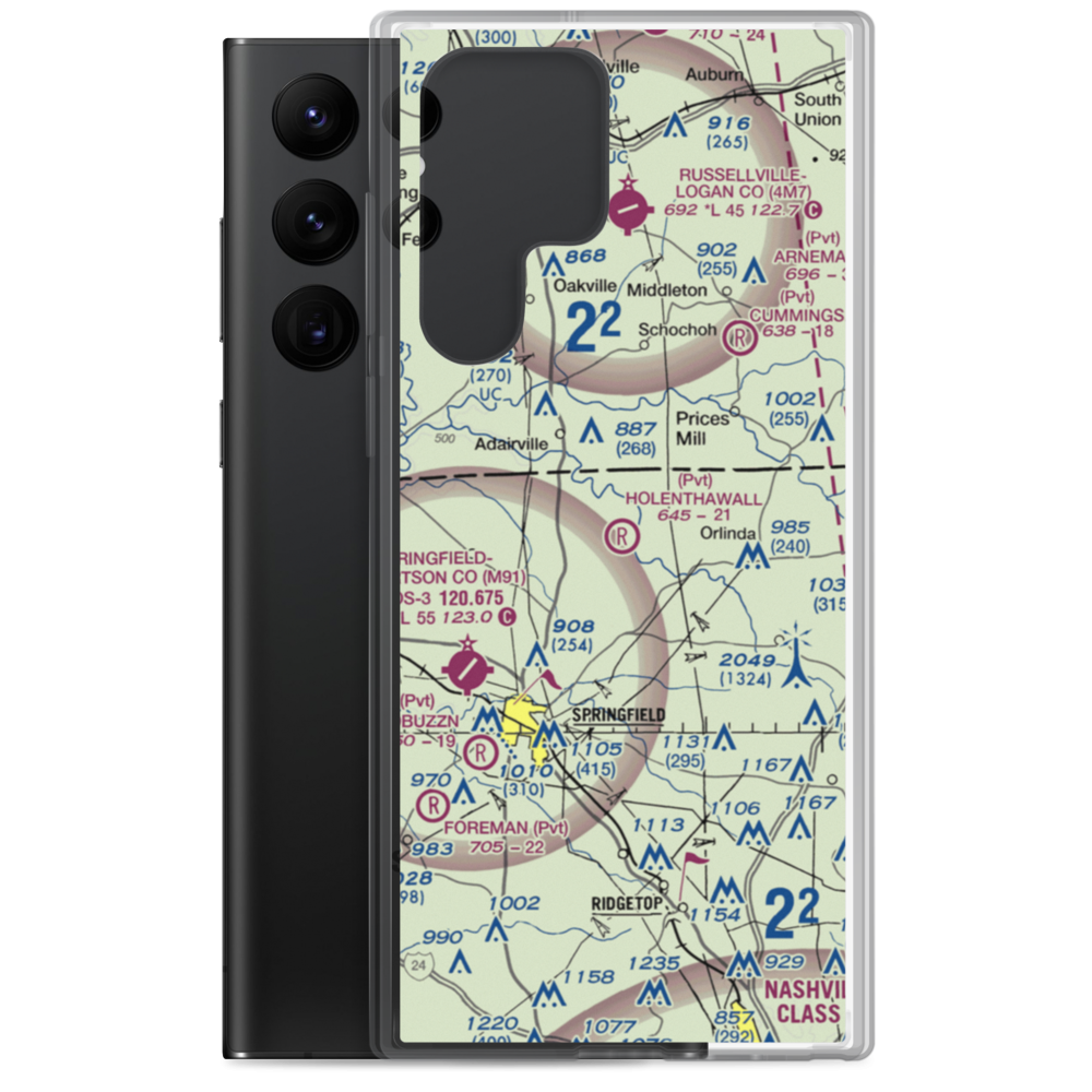 Holenthawall Airport (3TN9) VFR Sectional Samsung Case Samsung Galaxy S22 Ultra model shown