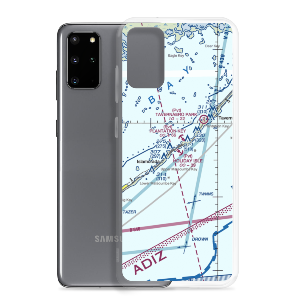 Holiday Isle Seaplane Base (FA05) VFR Sectional Samsung Case Samsung Galaxy S20 Plus model shown
