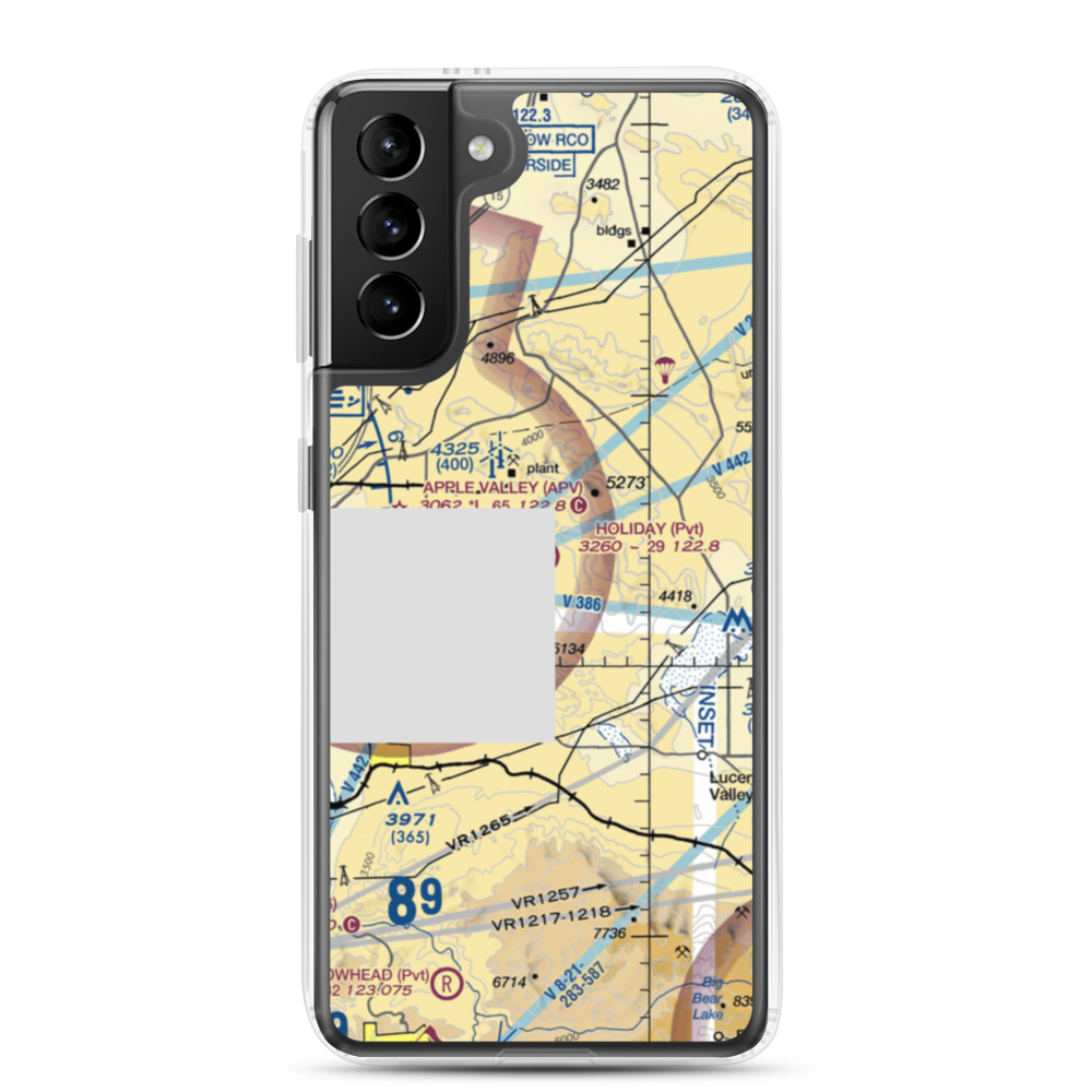 Holiday Ranch Airport (27CA) VFR Sectional Samsung Case Samsung Galaxy S21 Plus model shown