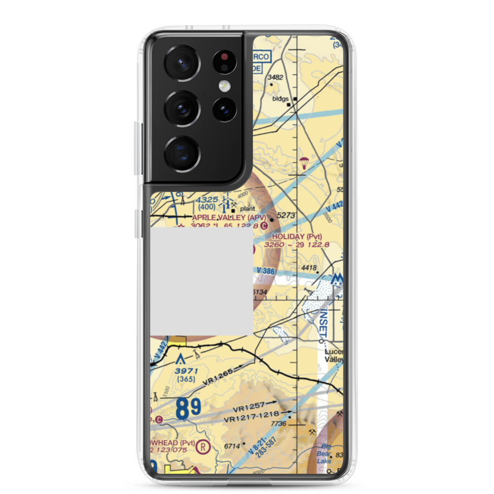 Holiday Ranch Airport (27CA) VFR Sectional Samsung Case Samsung Galaxy S21 Ultra model shown