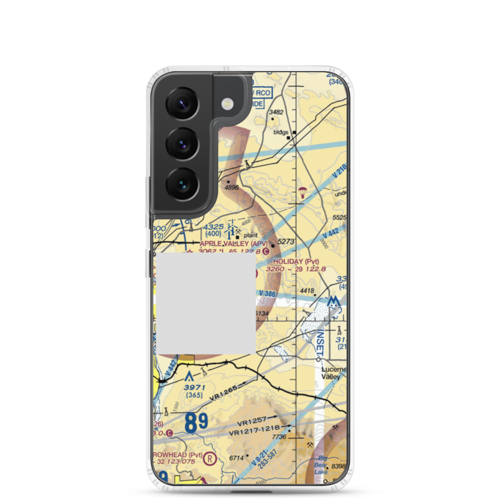 Holiday Ranch Airport (27CA) VFR Sectional Samsung Case Samsung Galaxy S22 model shown
