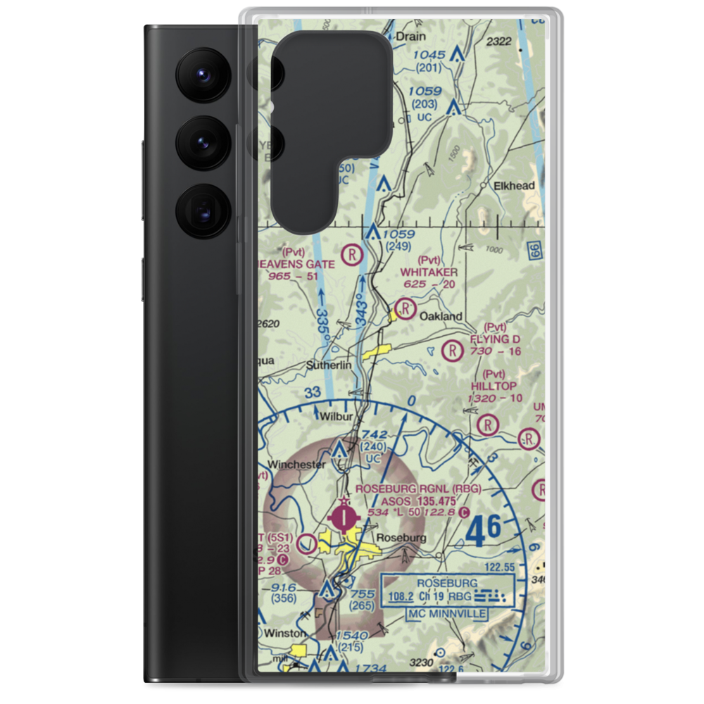 Holiday Sky Ranch Airport (11OR) VFR Sectional Samsung Case Samsung Galaxy S22 Ultra model shown