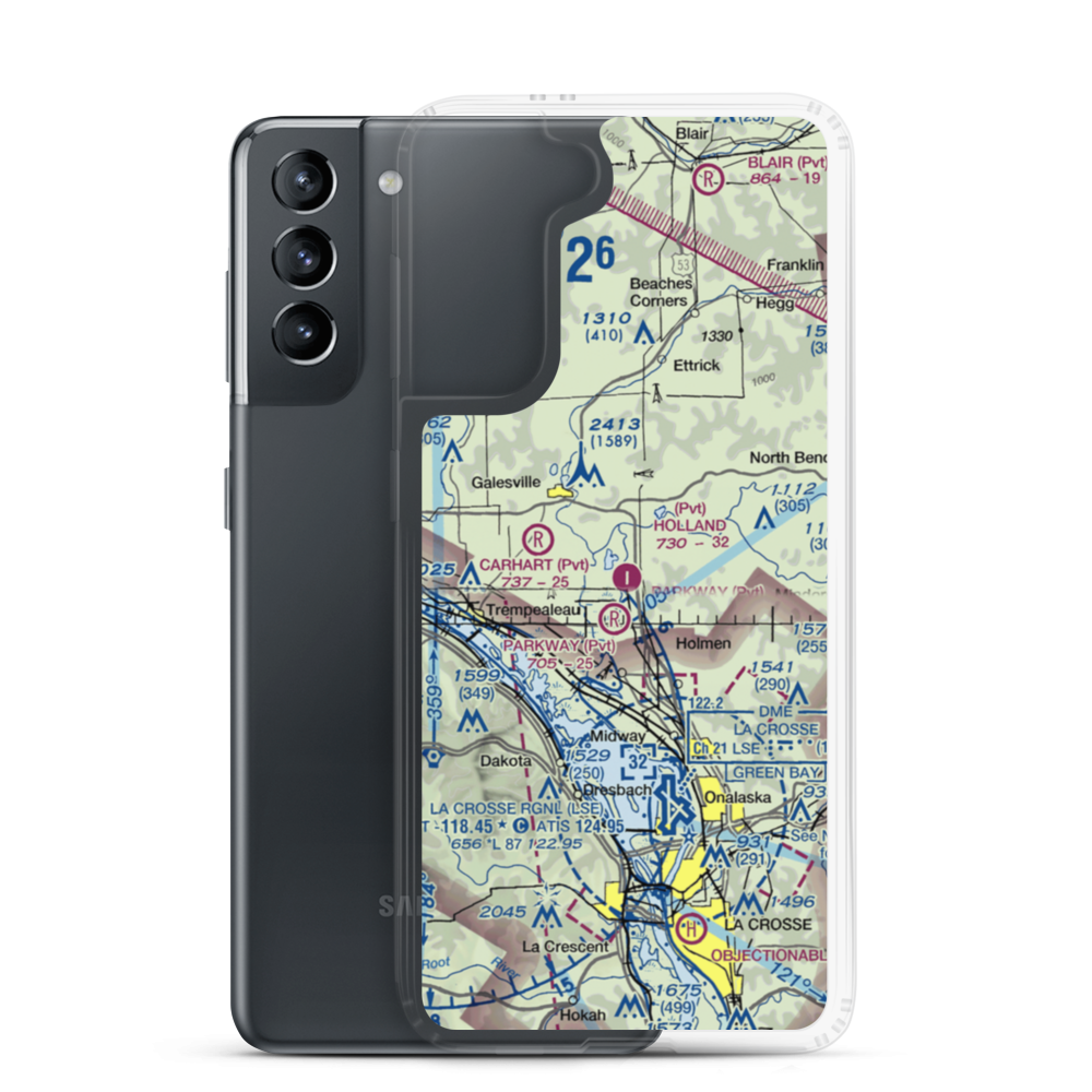 Holland Air Park (36WI) VFR Sectional Samsung Case Samsung Galaxy S21 model shown