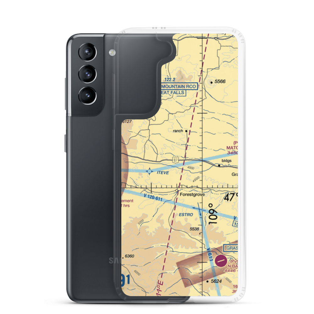 Holland Ranch Airport (14MT) VFR Sectional Samsung Case Samsung Galaxy S21 model shown