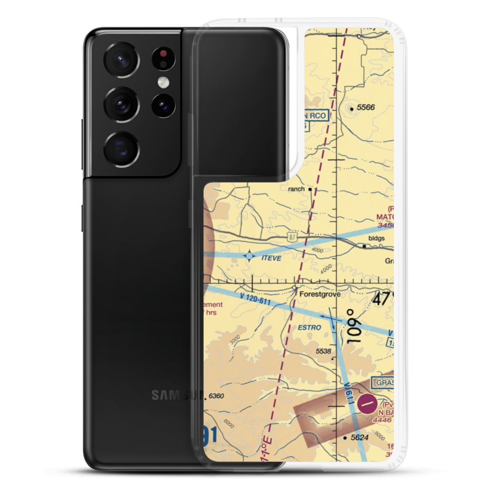 Holland Ranch Airport (14MT) VFR Sectional Samsung Case Samsung Galaxy S21 Ultra model shown