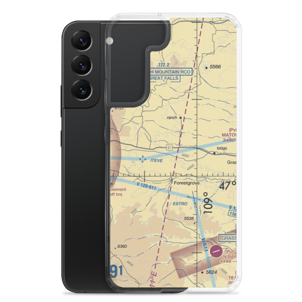Holland Ranch Airport (14MT) VFR Sectional Samsung Case Samsung Galaxy S22 Plus model shown