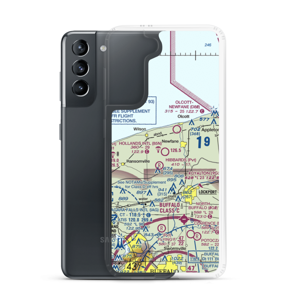 Hollands International Field (85N) VFR Sectional Samsung Case Samsung Galaxy S21 model shown