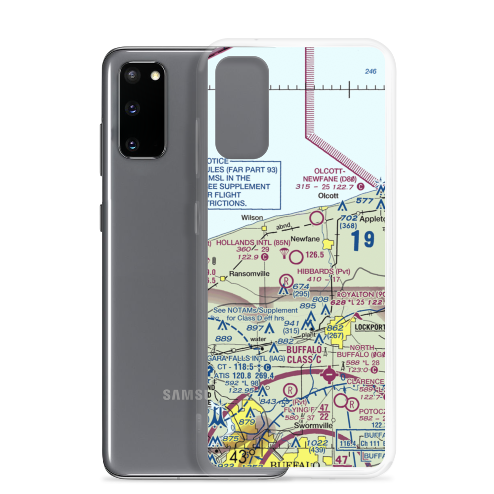 Hollands International Field (85N) VFR Sectional Samsung Case Samsung Galaxy S20 model shown