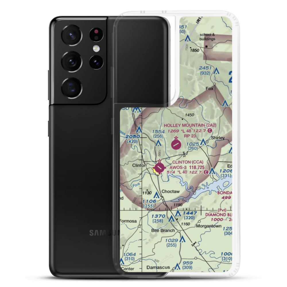 Holley Mountain Airpark (2A2) VFR Sectional Samsung Case Samsung Galaxy S21 Ultra model shown