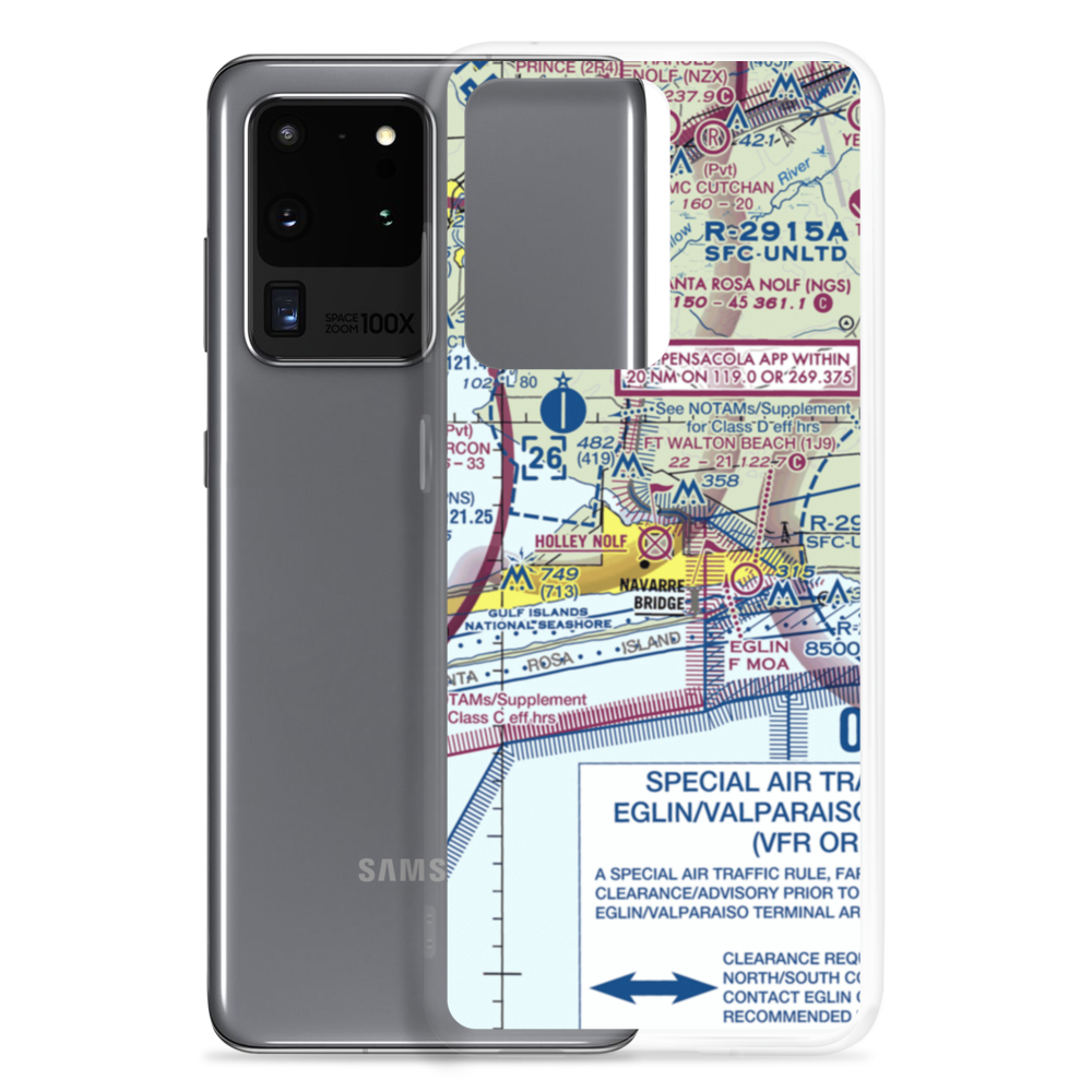 Holley Nolf Airport (NKL) VFR Sectional Samsung Case Samsung Galaxy S20 Ultra model shown