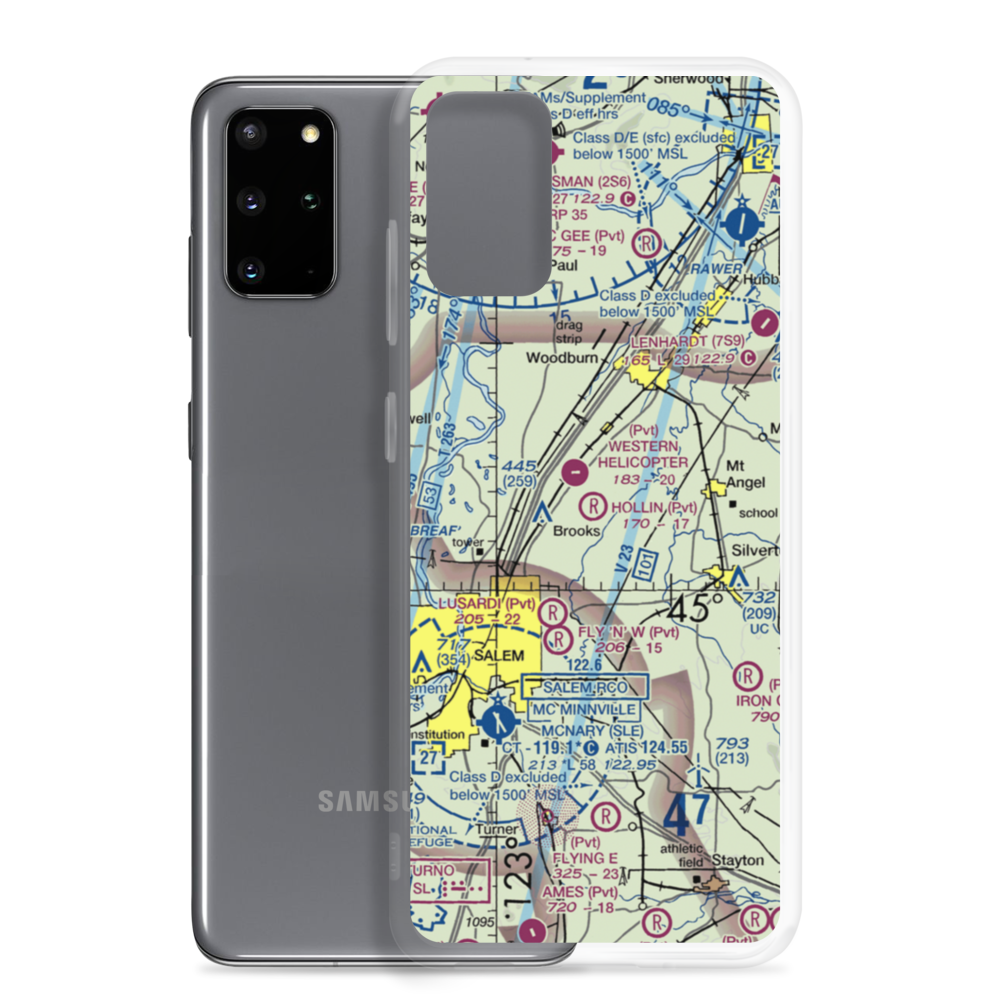 Hollin Airport (7OR7) VFR Sectional Samsung Case Samsung Galaxy S20 Plus model shown