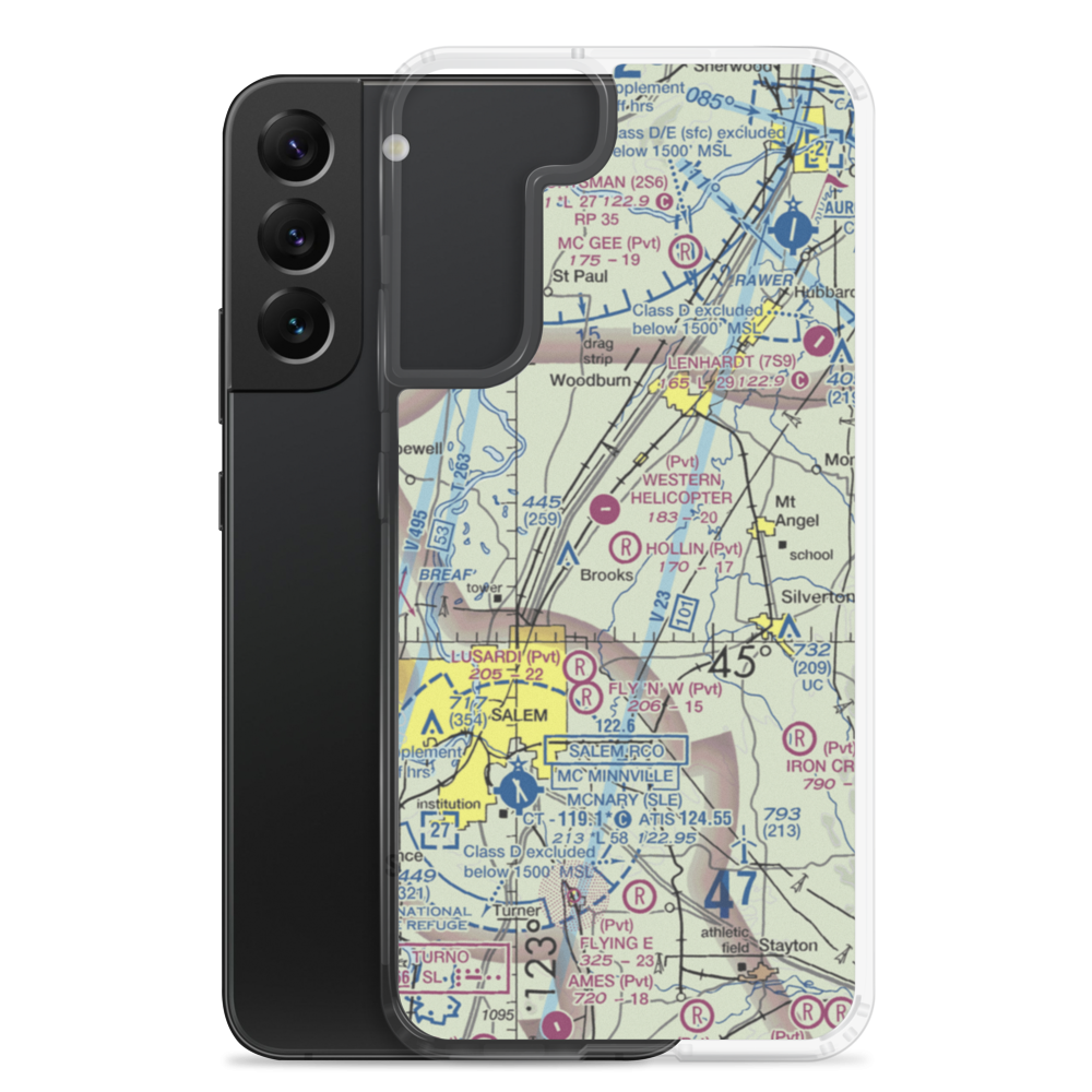 Hollin Airport (7OR7) VFR Sectional Samsung Case Samsung Galaxy S22 Plus model shown