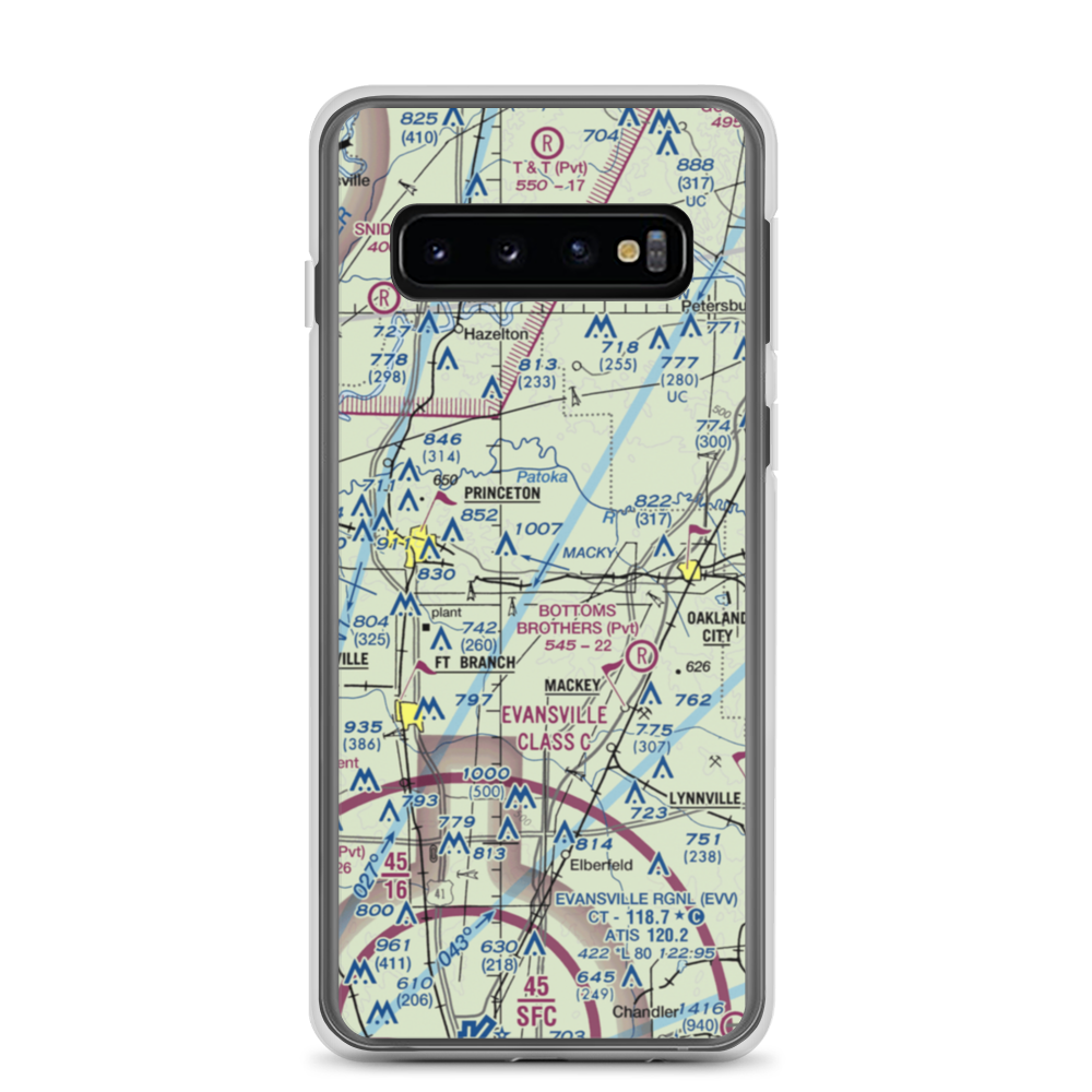 Hollingsworth Airport (II39) VFR Sectional Samsung Case Samsung Galaxy S10 model shown