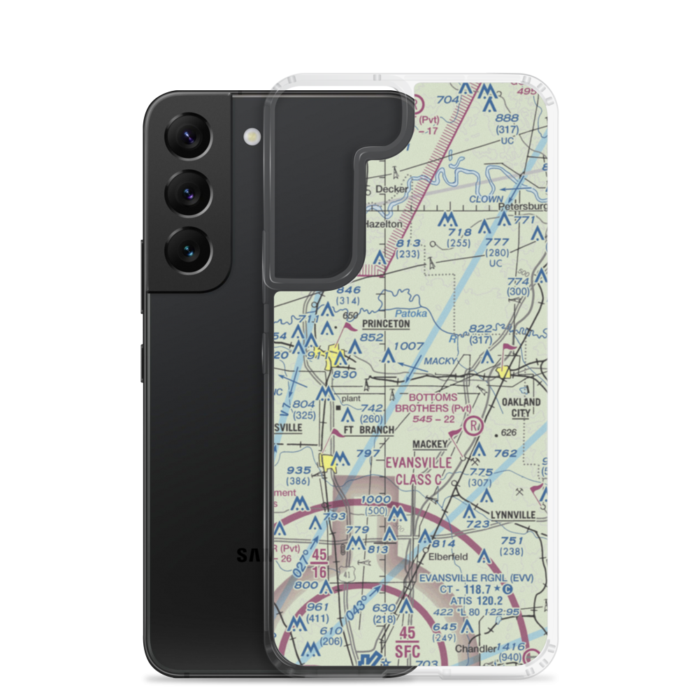 Hollingsworth Airport (II39) VFR Sectional Samsung Case Samsung Galaxy S22 model shown