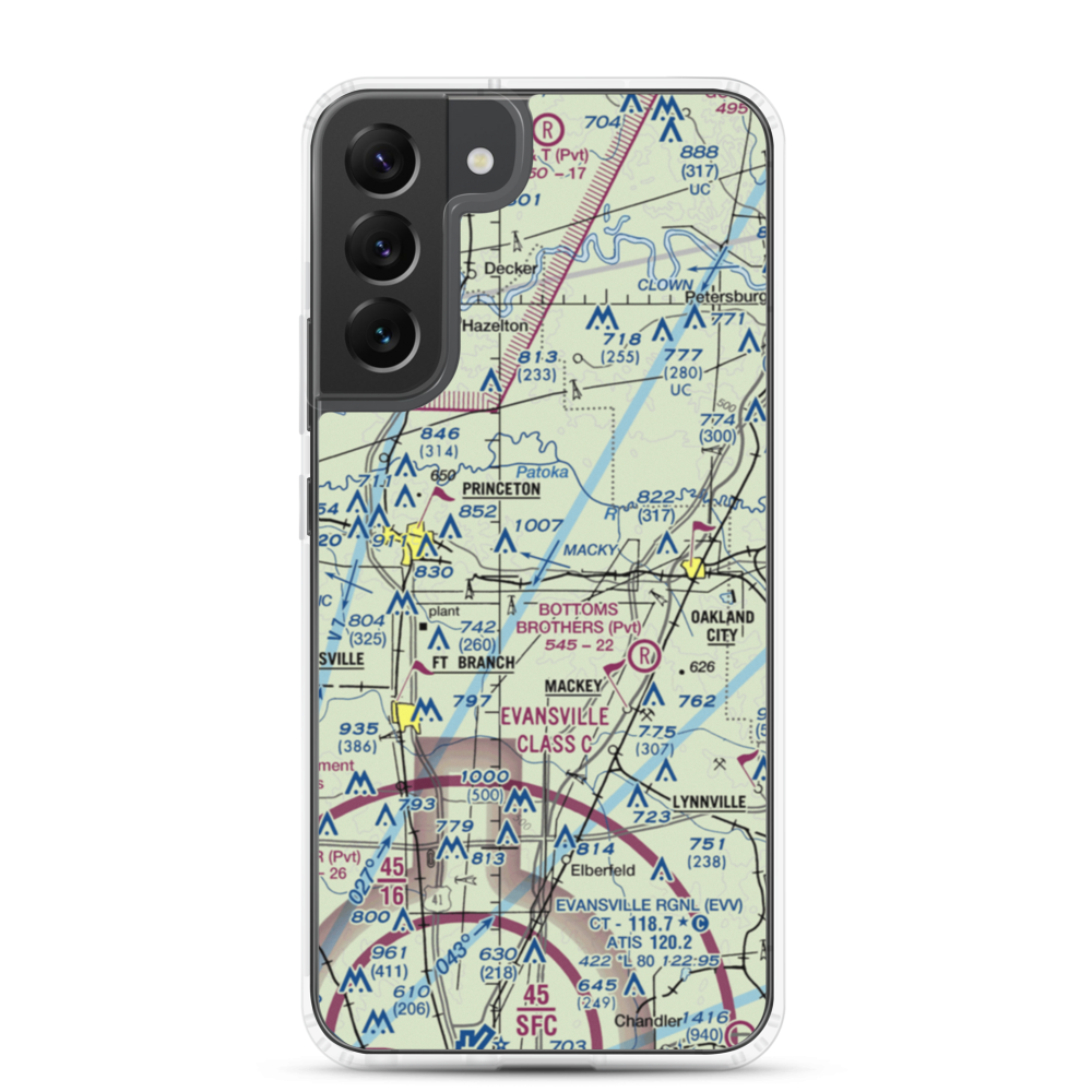 Hollingsworth Airport (II39) VFR Sectional Samsung Case Samsung Galaxy S22 Plus model shown
