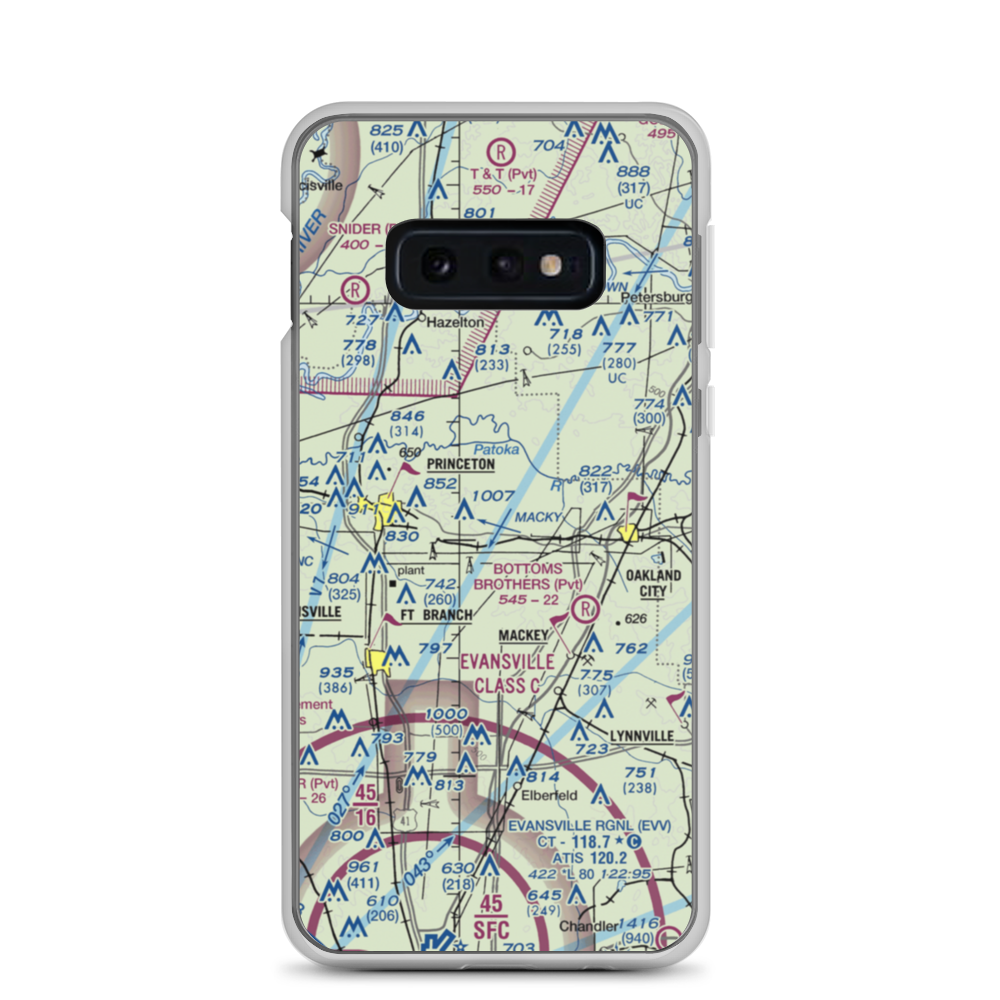Hollingsworth Airport (II39) VFR Sectional Samsung Case Samsung Galaxy S10e model shown