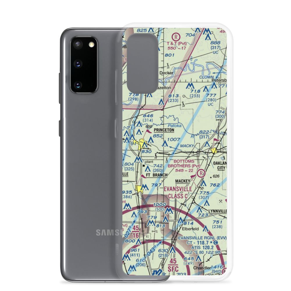 Hollingsworth Airport (II39) VFR Sectional Samsung Case Samsung Galaxy S20 model shown