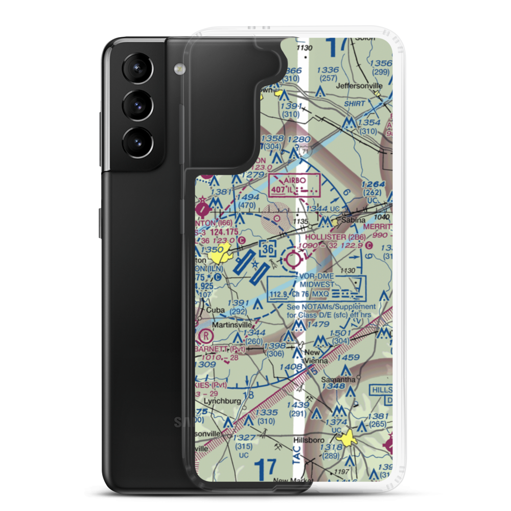 Hollister Field (2B6) VFR Sectional Samsung Case Samsung Galaxy S21 Plus model shown
