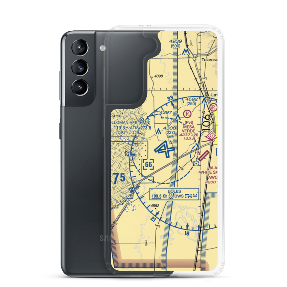 Holloman Air Force Base (HMN) VFR Sectional Samsung Case Samsung Galaxy S21 model shown