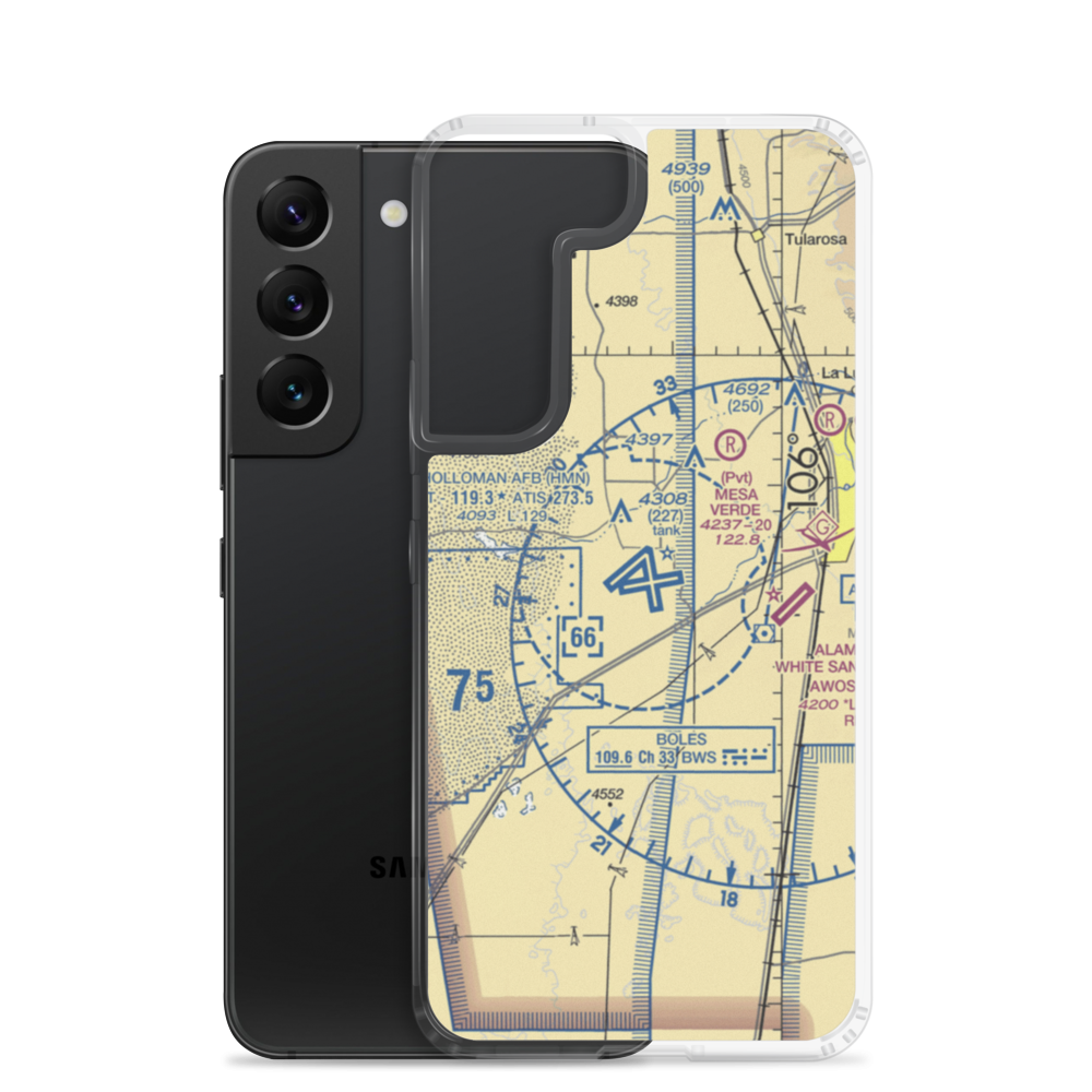 Holloman Air Force Base (HMN) VFR Sectional Samsung Case Samsung Galaxy S22 model shown