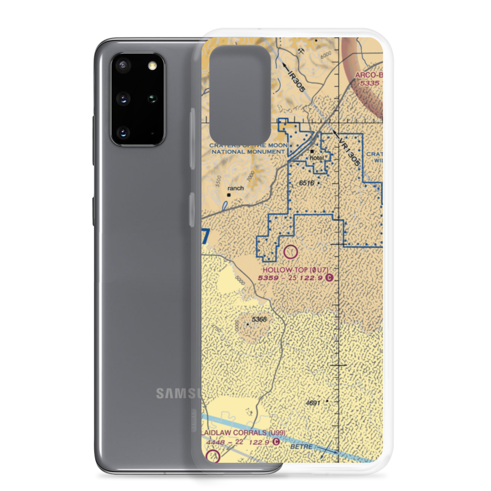 Hollow Top Airport (0U7) VFR Sectional Samsung Case Samsung Galaxy S20 Plus model shown
