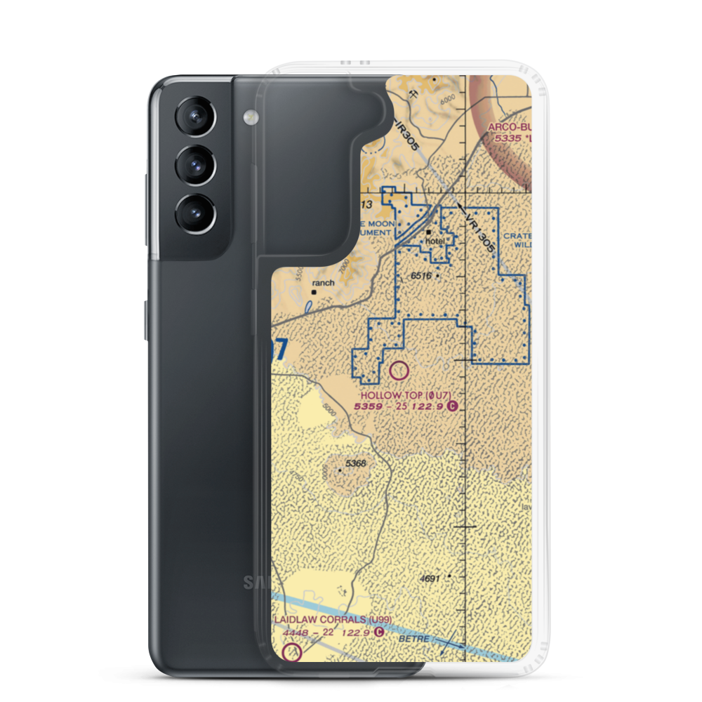 Hollow Top Airport (0U7) VFR Sectional Samsung Case Samsung Galaxy S21 model shown