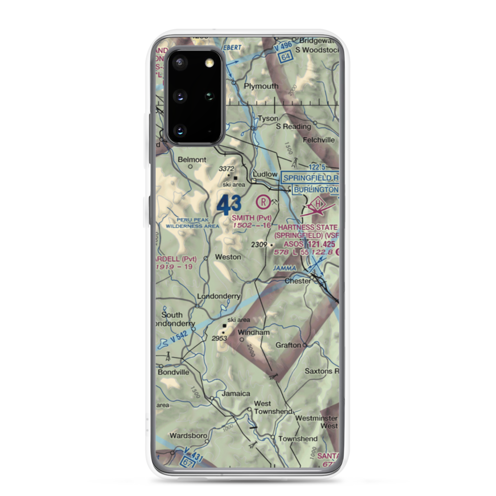 Holloway Airport (VT13) VFR Sectional Samsung Case Samsung Galaxy S20 Plus model shown