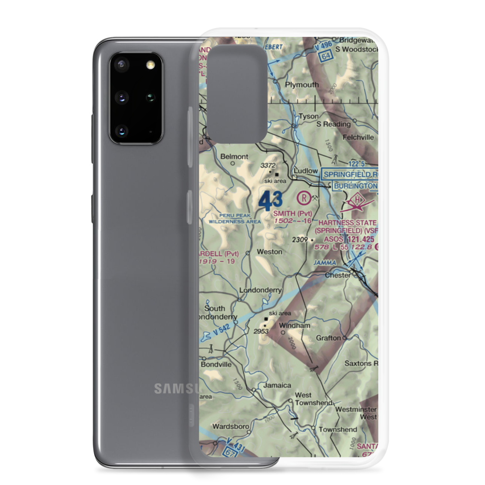 Holloway Airport (VT13) VFR Sectional Samsung Case Samsung Galaxy S20 Plus model shown