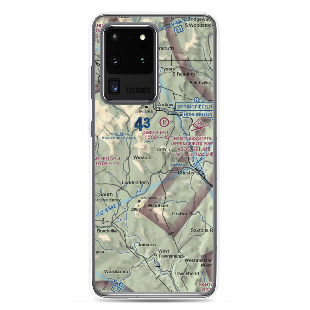 Holloway Airport (VT13) VFR Sectional Samsung Case Samsung Galaxy S20 Ultra model shown
