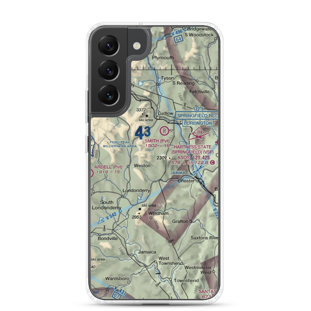 Holloway Airport (VT13) VFR Sectional Samsung Case Samsung Galaxy S22 Plus model shown
